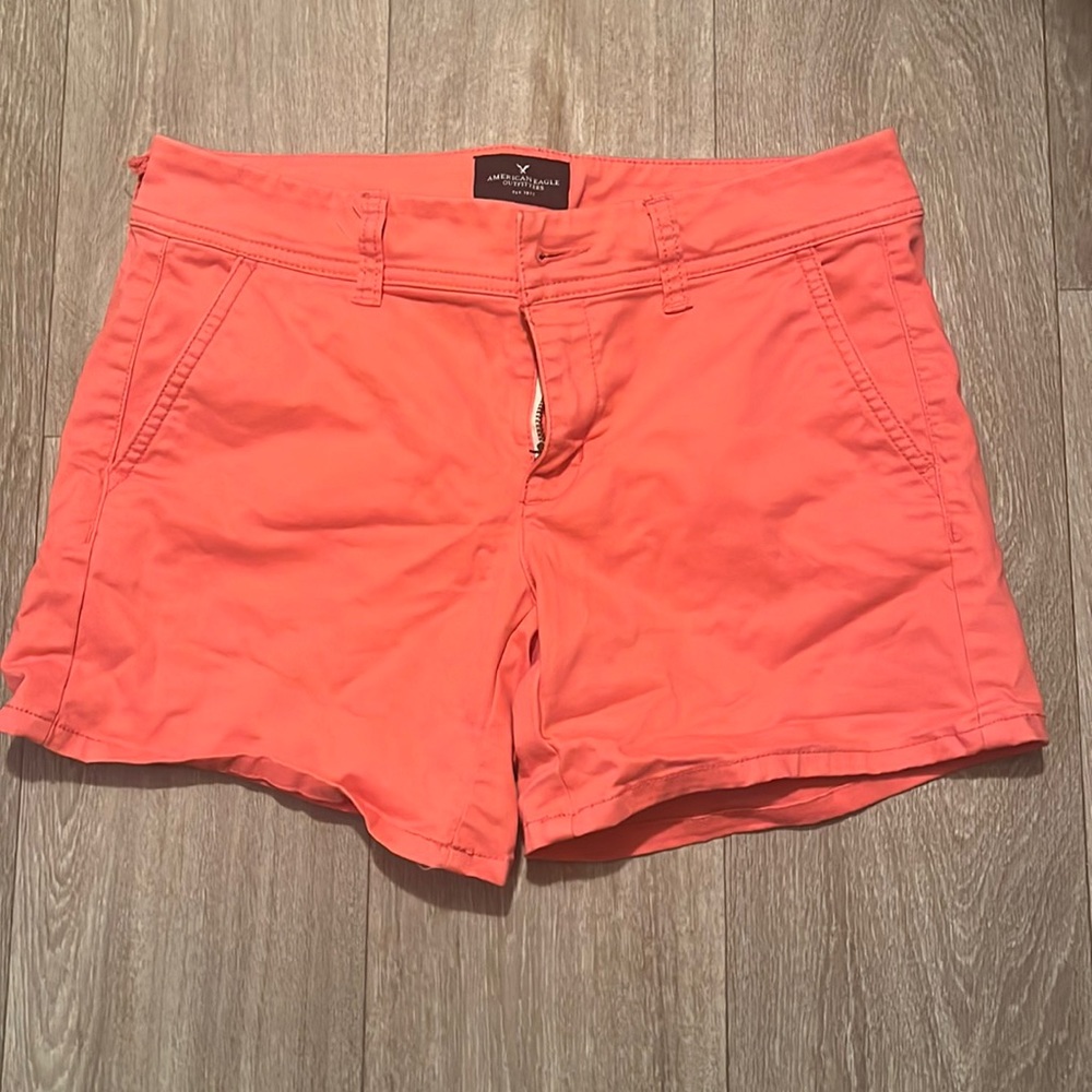 American eagle midi pink shorts